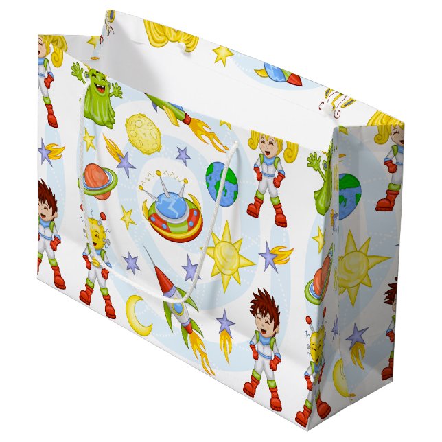 Grande Bolsa de regalo para niños del espacio (Angulo Anverso)