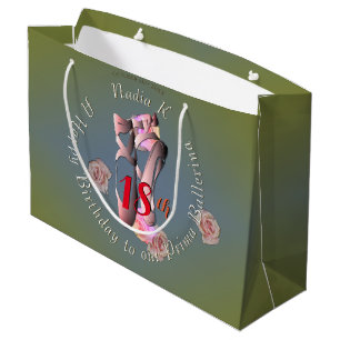 Grande Bolsa de regalo para zapatos de ballet retro