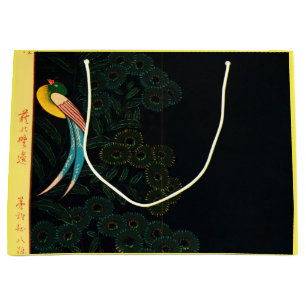Grande Bolsa de regalo PARROTE JAPONÉS EN NEGRO Y AMARILL