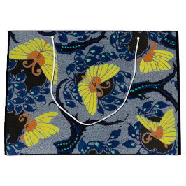 GRANDE BOLSA DE REGALO PATRÓN DE MANIPULACIÓN CHINA AZUL 