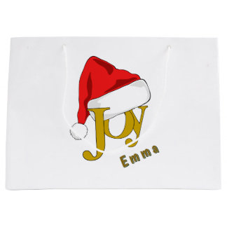 Grande Bolsa de regalo personalizada de alegría de Navida