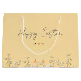 Grande Bolsa de regalo personalizada de Pascua en amarill