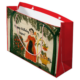 Grande Bolsa de regalo personalizada/Figura femenina en j