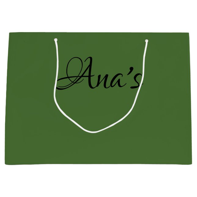 Grande Bolsa de regalo personalizada, verde n.º 4 (Anverso)