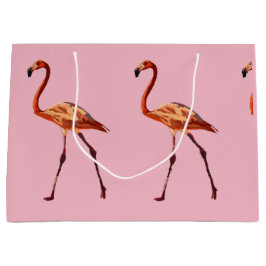 Grande Bolsa de regalo Personalizado Flamingos rosa - Gra