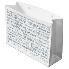 Grande Bolsa de regalo políglota "Happy Holidays"