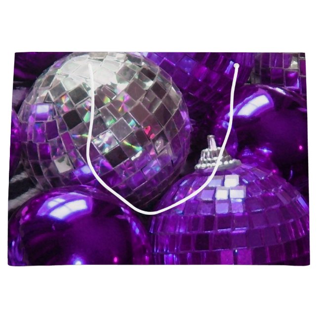 Grande Bolsa de regalo Purple Baubles (Anverso)