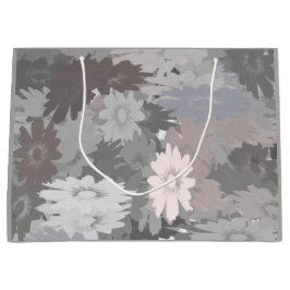 Grande Bolsa de regalo rosa y gris en tonos pastel