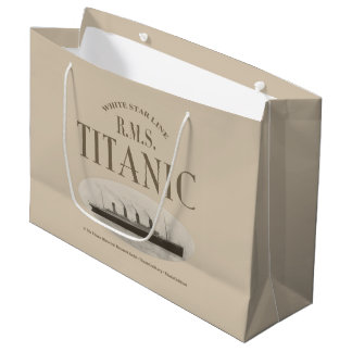 Grande Bolsa de regalo Sepia para barco fantasma Titanic