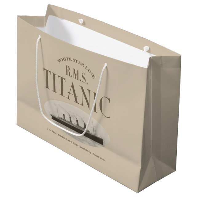 Grande Bolsa de regalo Sepia para barco fantasma Titanic  (Angulo Anverso)