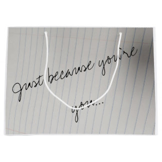 Grande Bolsa de regalo - Solo porque eres tú (llana)