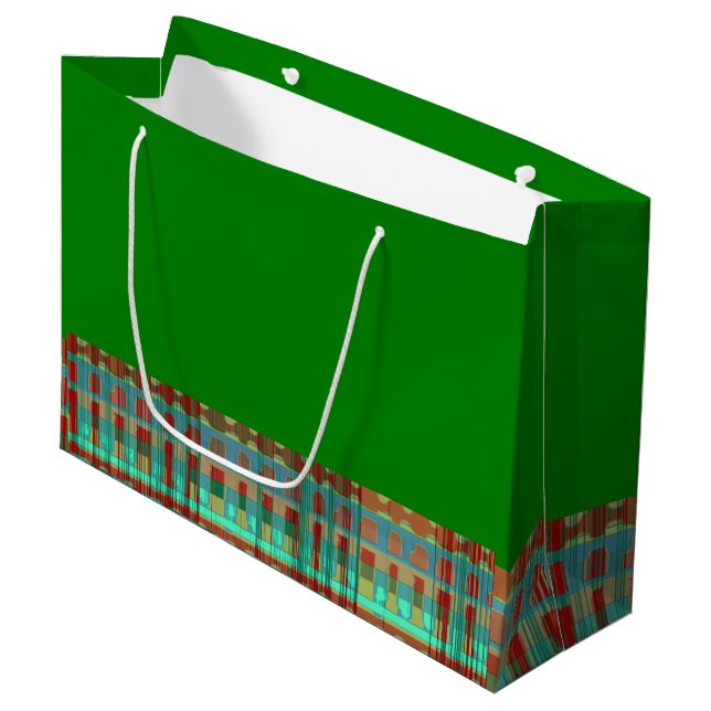 Grande Bolsa de regalo tribal MVB Lime (Angulo Anverso)