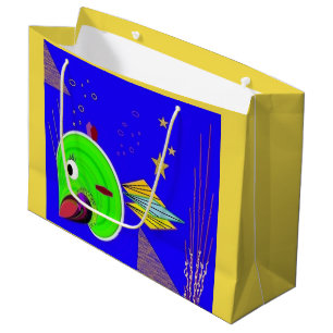 Grande "Burbujas de Makin" Bolsa de regalo brillante gran