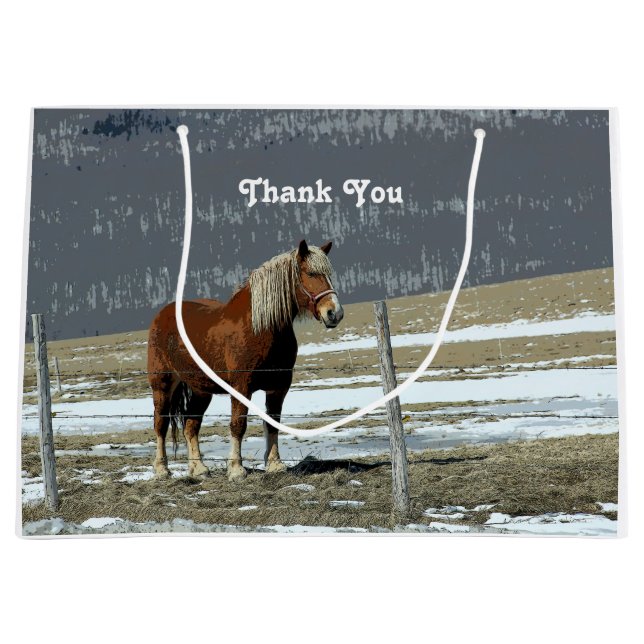 Grande Caballo Borrador Belga En Bolsa De Regalo De Paddo (Anverso)