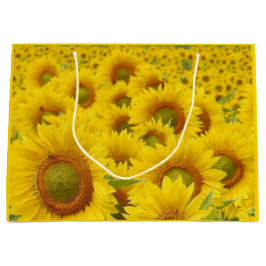 Grande Campo de girasoles Diseño Bolsa de Regalo