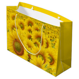 Grande Campo de girasoles Diseño Bolsa de Regalo