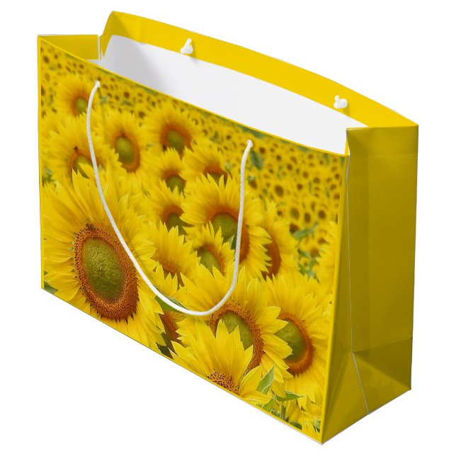 Grande Campo de girasoles Diseño Bolsa de Regalo (Angulo reverso)