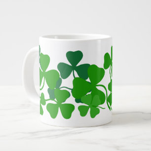 Grande Champú irlandés, taza de café de trébol verde/