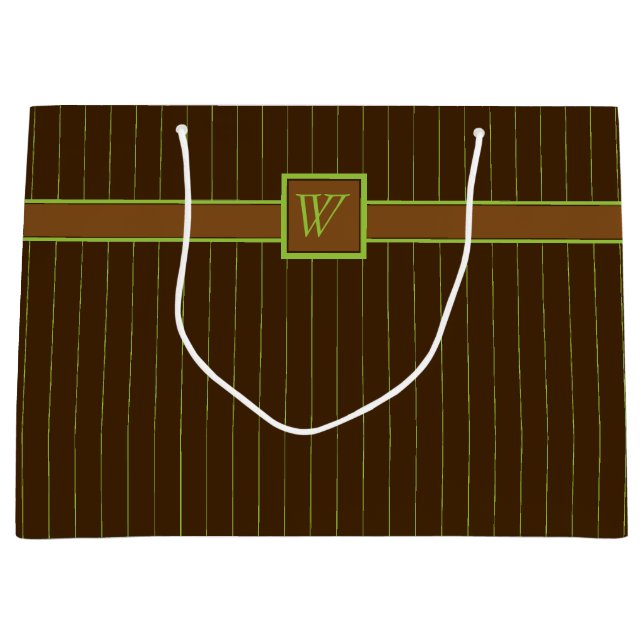 Grande Chocolate con bolsa de regalo de cal Pinstripes (Anverso)