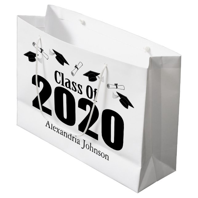 Grande Clase De Bolsa De Regalo De Graduación 2020 (Cápsu (Angulo Anverso)
