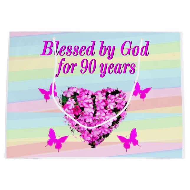 GRANDE DIOS DE FLORAL ROSA AMANDO LA BOLSA DE REGALO DE C (Anverso)