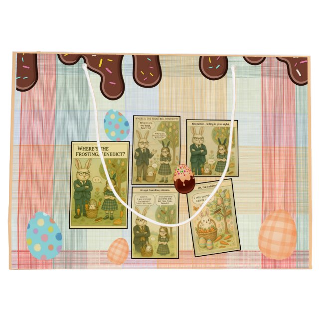 Grande ¿Dónde está el Frosting? Bolsa de regalo (Reverso)