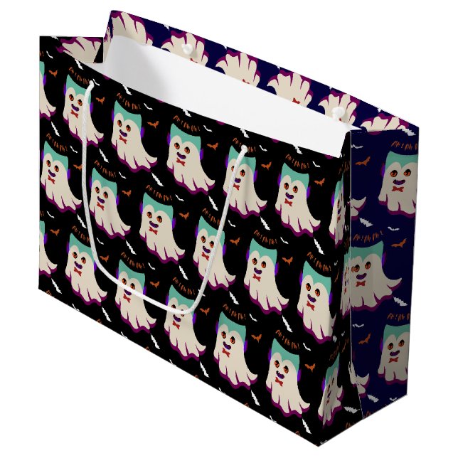 Grande Dracula Patrón Boo Negro Gran Bolsa de Regalo (Angulo Anverso)