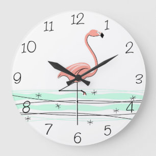 Grande El flamenco numera el reloj redondo