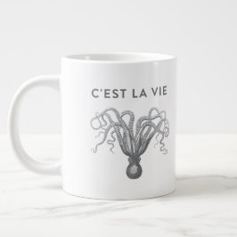 Grande El LA de C'EST COMPITE la taza de café del pulpo