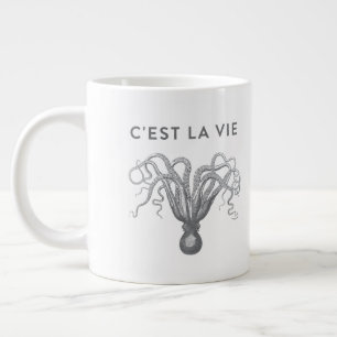 Grande El LA de C'EST COMPITE la taza de café del pulpo
