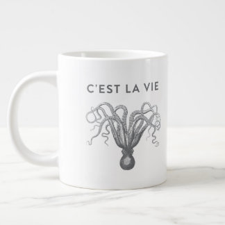Grande El LA de C'EST COMPITE la taza de café del pulpo