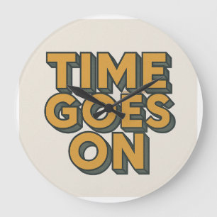 Grande El tiempo pasa en el reloj de pared, redondo de 10