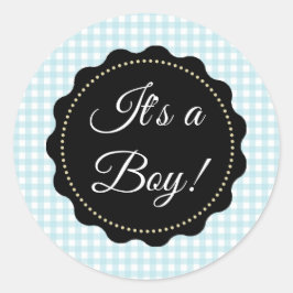 ¡Grande es un chico! Pegatinas azules de Baby Show