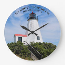 Faro de Plymouth, reloj redondo de Massachusetts