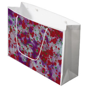 Grande Faux Marble Blob Regalo Bolsa de uva verde rojo