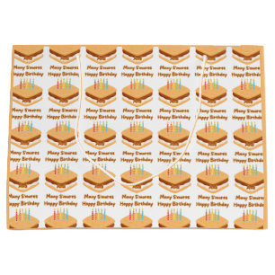 Grande Feliz Cumpleaños y Muchos S'mores Bolsa de Regalo 