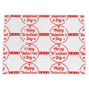 Grande Feliz día de San Valentín Amor Bolsa de regalo gra