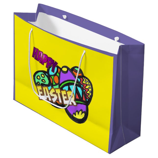 Grande Feliz Pastel de Pascua. Bolsa de regalo (Angulo Anverso)