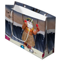 Fiesta de playa Santa Claus - Bolsa de regalo gran