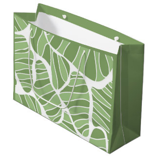 Grande Forma verde abstracta Bolsa de regalo