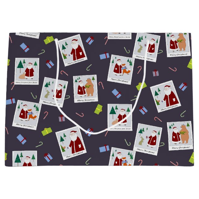 Grande Fotos con la bolsa de regalo de Santa Claus (Anverso)