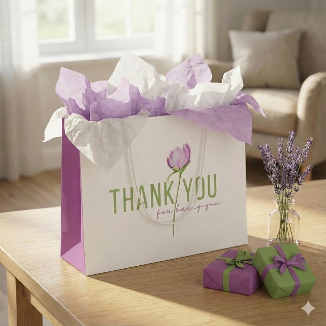 Grande Gracias Por Ser Tu Bolsa De Regalo (Show your gratitude with this, "Thank you for being you" gift bag! Matching tissue paper available.)