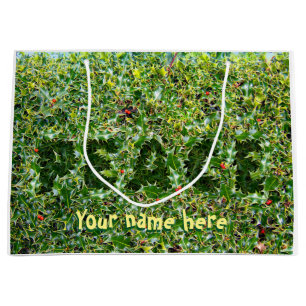 Grande Gran bolsa de regalo brillante espinosamente Peace
