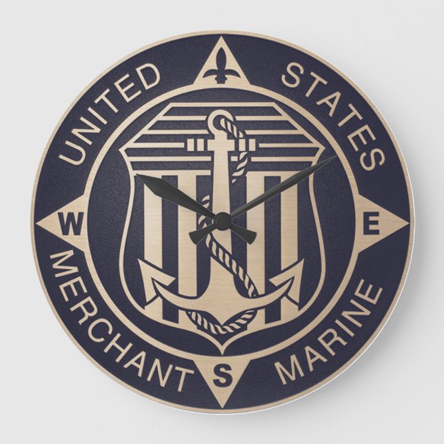 Grande Gran reloj redondo marino mercante vintage (Anverso)