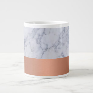 Grande Gran taza de café en mármol y cobre