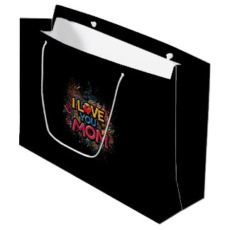 Grande I Love You Mom / Bolsa de Regalo Estilo Grafiti