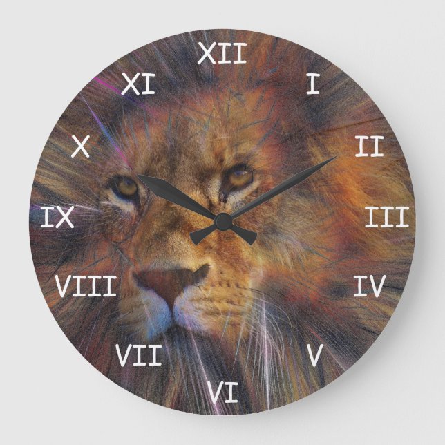 Grande León en el reloj redondo de la galería (Anverso)