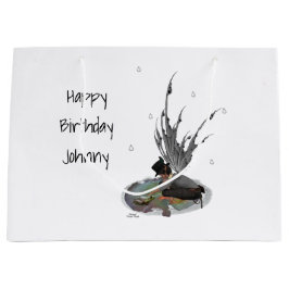 Grande Lluvia De Niño Con Bolsa De Regalo De Rana