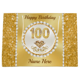 Grande Magnífica bolsa personalizada de regalo de cumplea