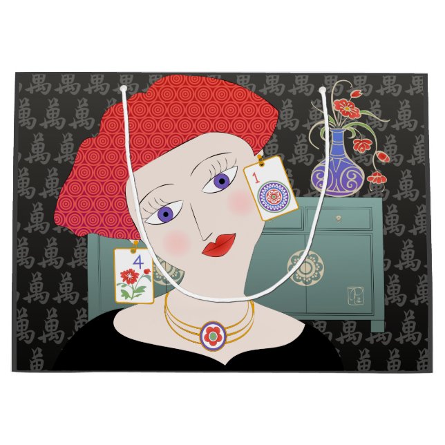 Grande Mah Jongg Lady 01 Bolsa de regalo (Anverso)
